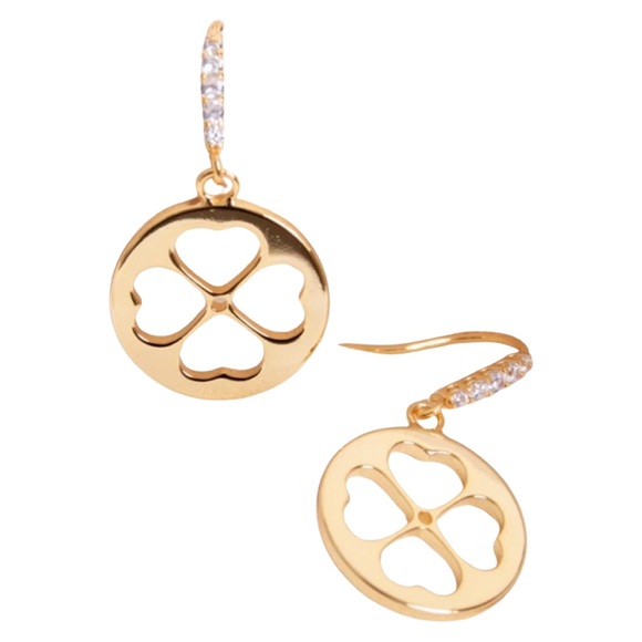 KATE SPADE • Gold Symbols Clover Earrings - Picture 5 of 6